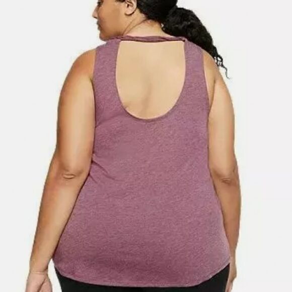 Nike CT4854-671 Yoga Twist Plus Size Tank Villain Red ( 3X ) - Picture 2 of 2
